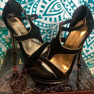 Black & Gold heels